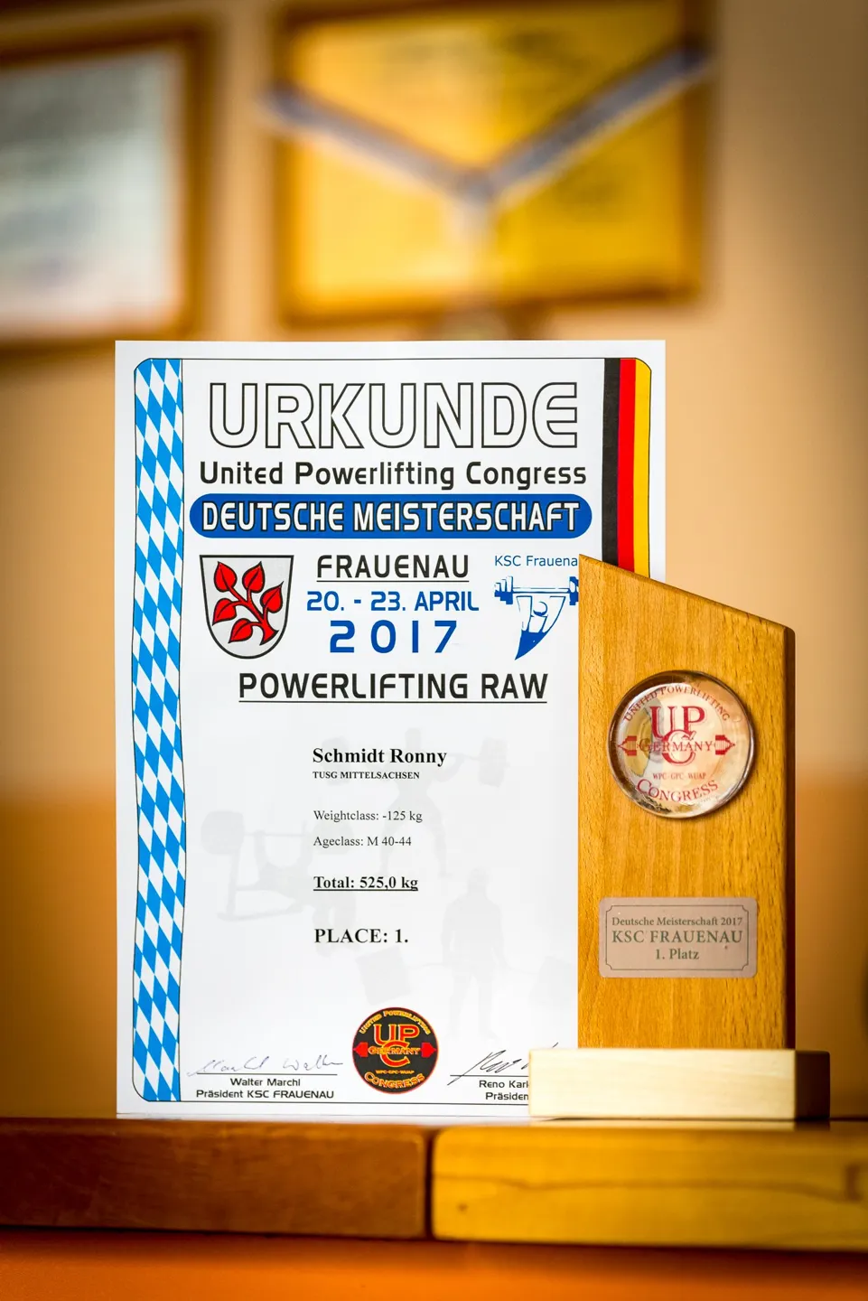 Deutscher Meister im Powerlifting des UPC 2017