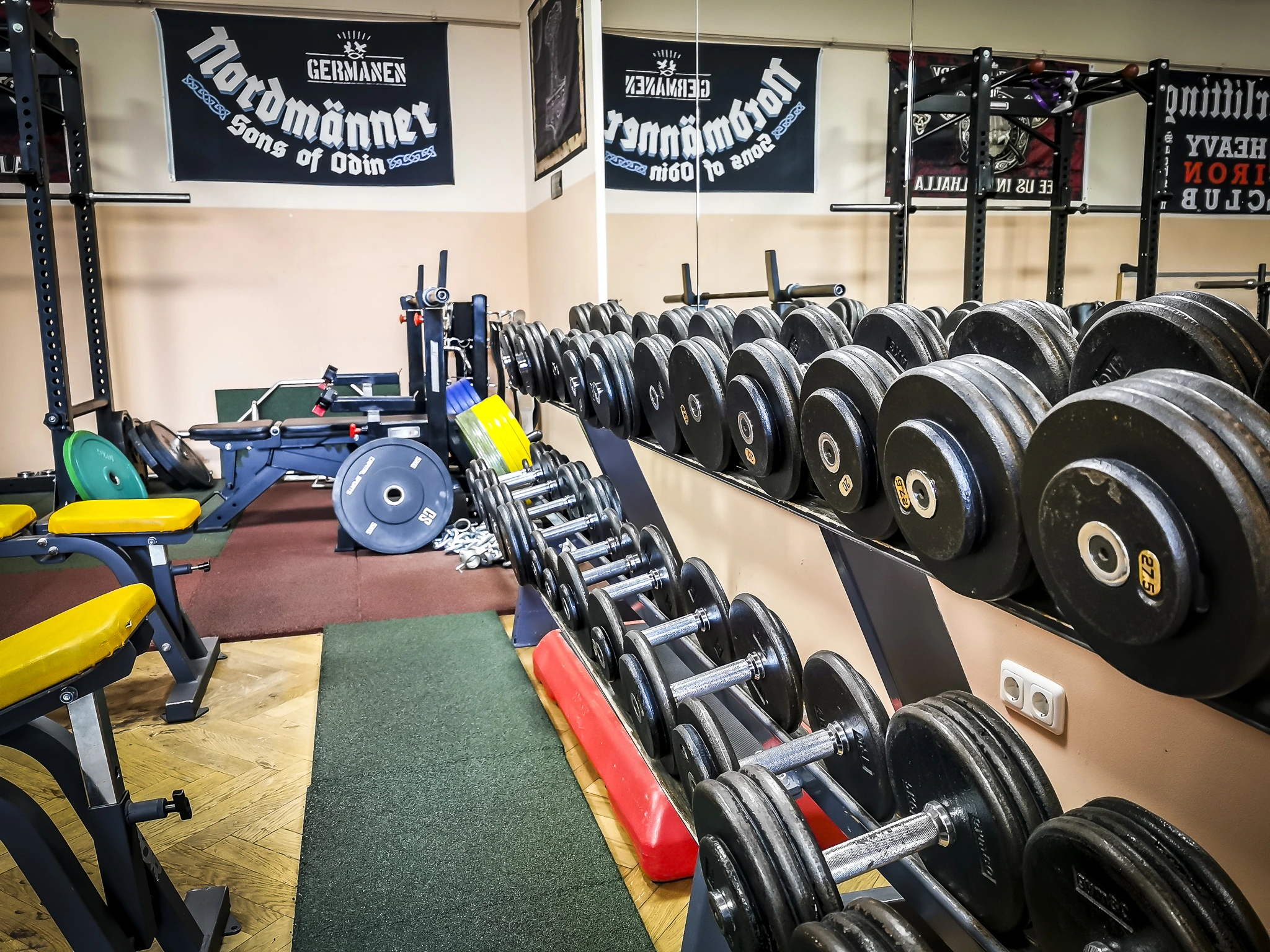 Freihantelbereich im Heavy Iron Club Naunhof